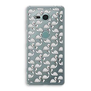 CaseCompany Zwanen: Sony Xperia XZ2 Compact Transparant Hoesje