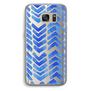 CaseCompany Blauwe pijlen: Samsung Galaxy S7 Transparant Hoesje