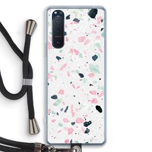 CaseCompany Terrazzo N°3: Sony Xperia 5 II Transparant Hoesje met koord