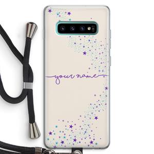 CaseCompany Sterren: Samsung Galaxy S10 Plus Transparant Hoesje met koord