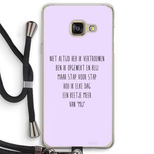 CaseCompany Zelfvertrouwen: Samsung Galaxy A3 (2016) Transparant Hoesje met koord