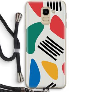 CaseCompany Illustratieve pop 1: Samsung Galaxy J6 (2018) Transparant Hoesje met koord