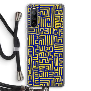 CaseCompany Majorelle Blue Print: Sony Sony Xperia 10 III Transparant Hoesje met koord