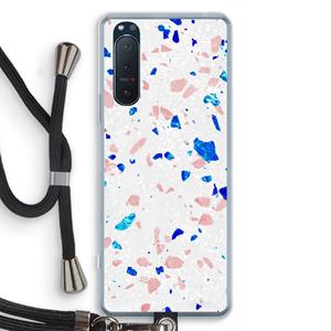 CaseCompany Terrazzo N°6: Sony Xperia 5 II Transparant Hoesje met koord