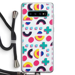 CaseCompany 8-bit N°2: Samsung Galaxy S10 Plus Transparant Hoesje met koord