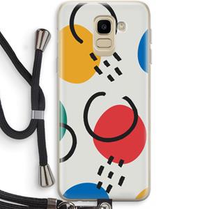 CaseCompany Illustratieve pop 3: Samsung Galaxy J6 (2018) Transparant Hoesje met koord