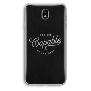 CaseCompany Capable: Samsung Galaxy J7 (2017) Transparant Hoesje