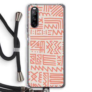 CaseCompany Marrakech Pink: Sony Sony Xperia 10 III Transparant Hoesje met koord