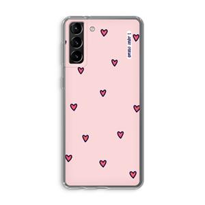 CaseCompany Hartjes: Samsung Galaxy S21 Plus Transparant Hoesje