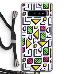 CaseCompany 8-bit N°4: Samsung Galaxy S10 Plus Transparant Hoesje met koord