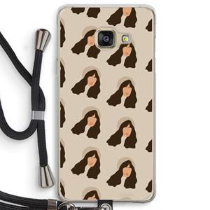 CaseCompany Bonjour mon amour: Samsung Galaxy A3 (2016) Transparant Hoesje met koord