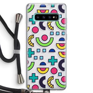CaseCompany 8-bit N°6: Samsung Galaxy S10 Plus Transparant Hoesje met koord