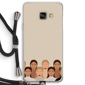CaseCompany Girls girls girls: Samsung Galaxy A3 (2016) Transparant Hoesje met koord