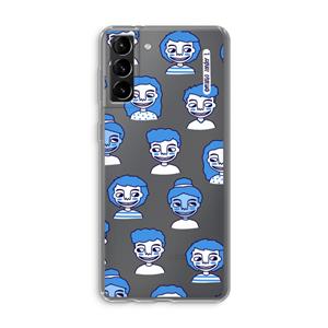 CaseCompany Gezichtjes: Samsung Galaxy S21 Plus Transparant Hoesje