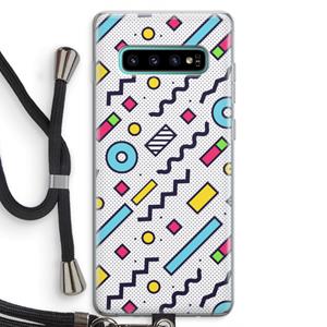 CaseCompany 8-bit N°8: Samsung Galaxy S10 Plus Transparant Hoesje met koord