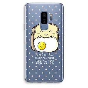 CaseCompany Sleep All Day: Samsung Galaxy S9 Plus Transparant Hoesje