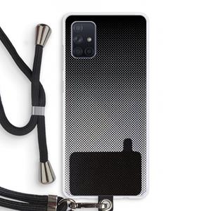 CaseCompany Musketon Halftone: Samsung Galaxy A71 Transparant Hoesje met koord