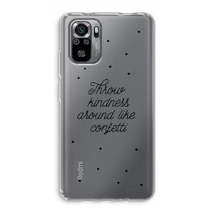 CaseCompany Confetti: Xiaomi Redmi Note 10S Transparant Hoesje