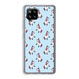 CaseCompany Eenhoorns overal: Samsung Galaxy A42 5G Transparant Hoesje