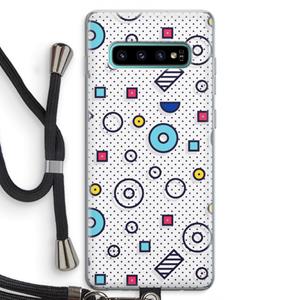 CaseCompany 8-bit N°9: Samsung Galaxy S10 Plus Transparant Hoesje met koord