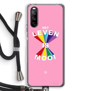 CaseCompany Het Leven Is Mooi: Sony Sony Xperia 10 III Transparant Hoesje met koord