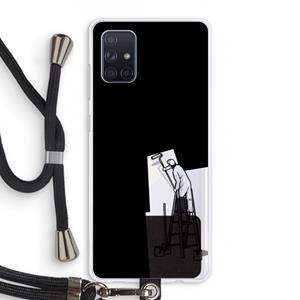 CaseCompany Musketon Painter: Samsung Galaxy A71 Transparant Hoesje met koord