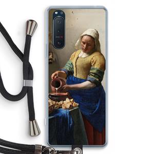 CaseCompany The Milkmaid: Sony Xperia 5 II Transparant Hoesje met koord