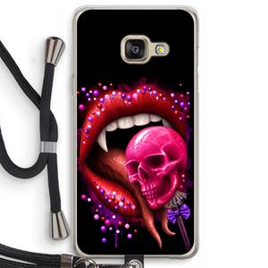 CaseCompany Dodelijk zoet: Samsung Galaxy A3 (2016) Transparant Hoesje met koord