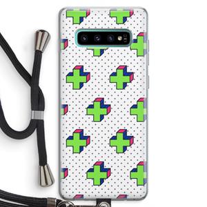 CaseCompany 8-bit N°10: Samsung Galaxy S10 Plus Transparant Hoesje met koord