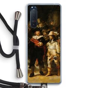 CaseCompany De Nachtwacht: Sony Xperia 5 II Transparant Hoesje met koord
