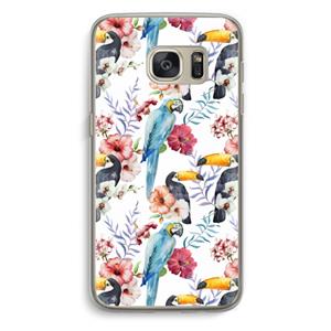 CaseCompany Bloemen tukan: Samsung Galaxy S7 Transparant Hoesje