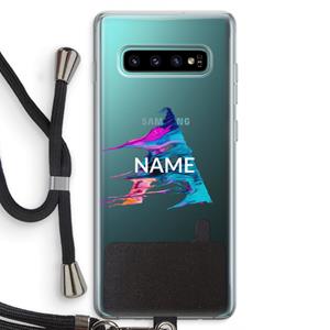 CaseCompany Abstract Spectrum: Samsung Galaxy S10 Plus Transparant Hoesje met koord