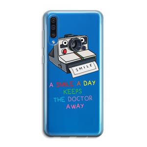 CaseCompany Smile: Samsung Galaxy A50 Transparant Hoesje