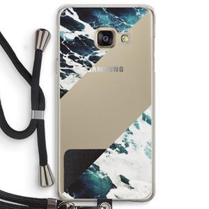 CaseCompany Golven: Samsung Galaxy A3 (2016) Transparant Hoesje met koord