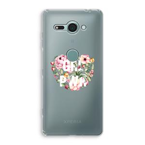 CaseCompany GRL PWR Flower: Sony Xperia XZ2 Compact Transparant Hoesje