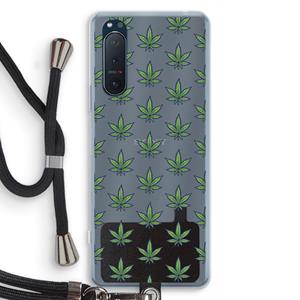 CaseCompany Weed: Sony Xperia 5 II Transparant Hoesje met koord