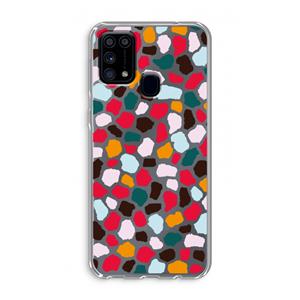 CaseCompany Colored Giraffe: Samsung Galaxy M31 Transparant Hoesje