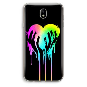 CaseCompany Hold My Heart: Samsung Galaxy J7 (2017) Transparant Hoesje