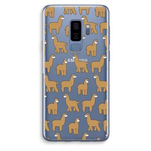 CaseCompany Alpacas: Samsung Galaxy S9 Plus Transparant Hoesje