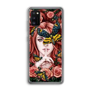 CaseCompany Lady Moth: Samsung Galaxy A41 Transparant Hoesje