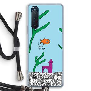 CaseCompany Aquarium: Sony Xperia 5 II Transparant Hoesje met koord