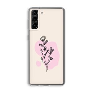 CaseCompany Roses are red: Samsung Galaxy S21 Plus Transparant Hoesje
