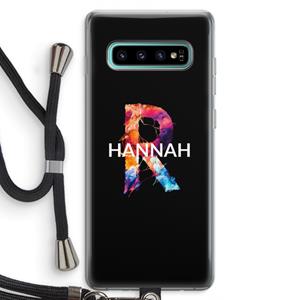 CaseCompany Abstract Spectrum: Samsung Galaxy S10 Plus Transparant Hoesje met koord