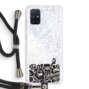CaseCompany Vexx Mixtape #2: Samsung Galaxy A71 Transparant Hoesje met koord