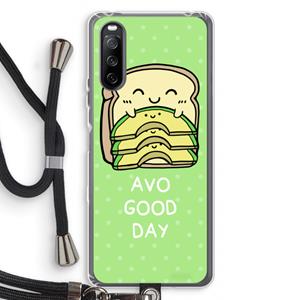 CaseCompany Avo Good Day: Sony Sony Xperia 10 III Transparant Hoesje met koord
