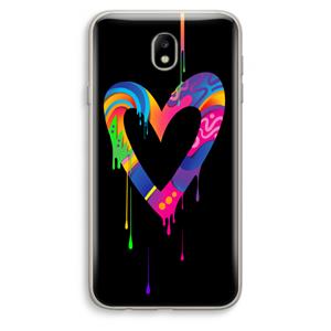 CaseCompany Melts My Heart: Samsung Galaxy J7 (2017) Transparant Hoesje