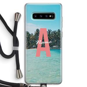 CaseCompany Pacific Dream: Samsung Galaxy S10 Plus Transparant Hoesje met koord