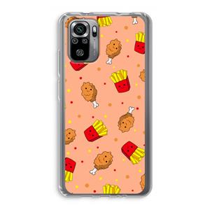 CaseCompany Chicken 'n Fries: Xiaomi Redmi Note 10S Transparant Hoesje