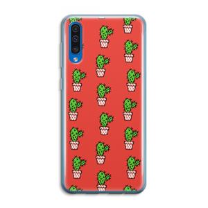 CaseCompany Mini cactus: Samsung Galaxy A50 Transparant Hoesje