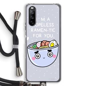 CaseCompany I'm A Hopeless Ramen-Tic For You: Sony Sony Xperia 10 III Transparant Hoesje met koord